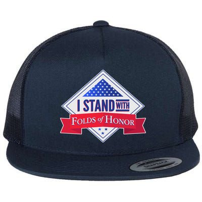I Stand With Folds Of Honor Flatbill Hat