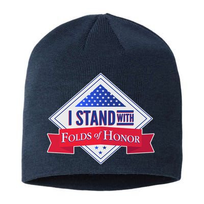 I Stand With Folds Of Honor Sustainable Beanie