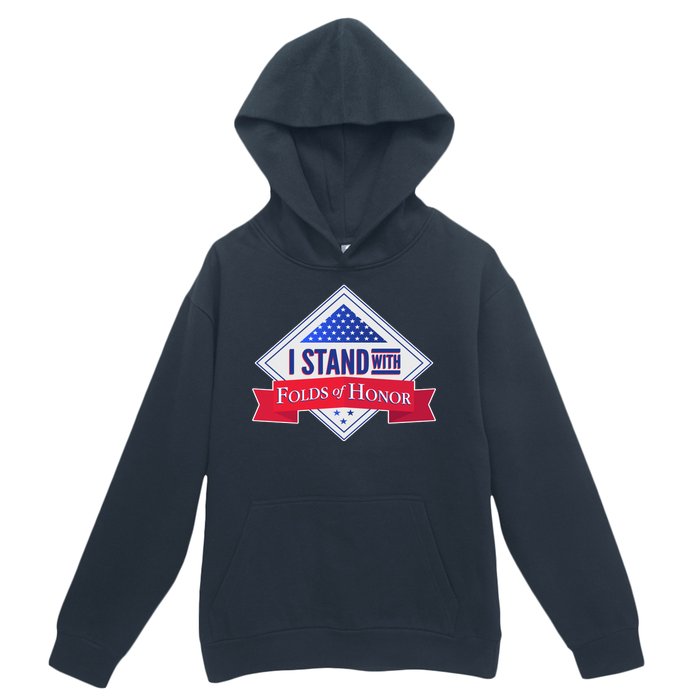 I Stand With Folds Of Honor Urban Pullover Hoodie