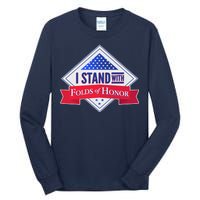 I Stand With Folds Of Honor Tall Long Sleeve T-Shirt