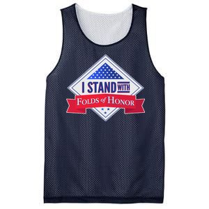 I Stand With Folds Of Honor Mesh Reversible Basketball Jersey Tank