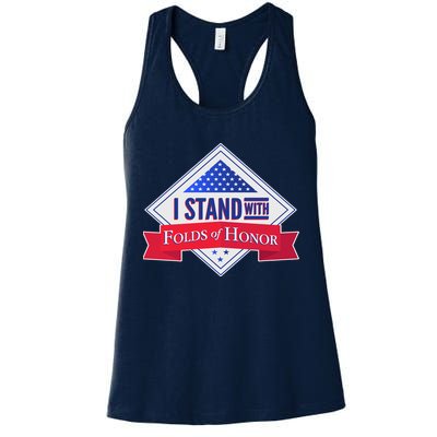 I Stand With Folds Of Honor Womens Tank Top