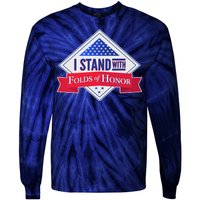 I Stand With Folds Of Honor Tie-Dye Long Sleeve Shirt