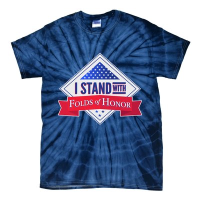 I Stand With Folds Of Honor Tie-Dye T-Shirt