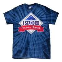 I Stand With Folds Of Honor Tie-Dye T-Shirt