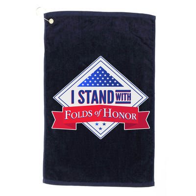 I Stand With Folds Of Honor Golf Towel