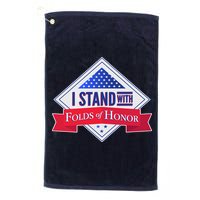 I Stand With Folds Of Honor Golf Towel