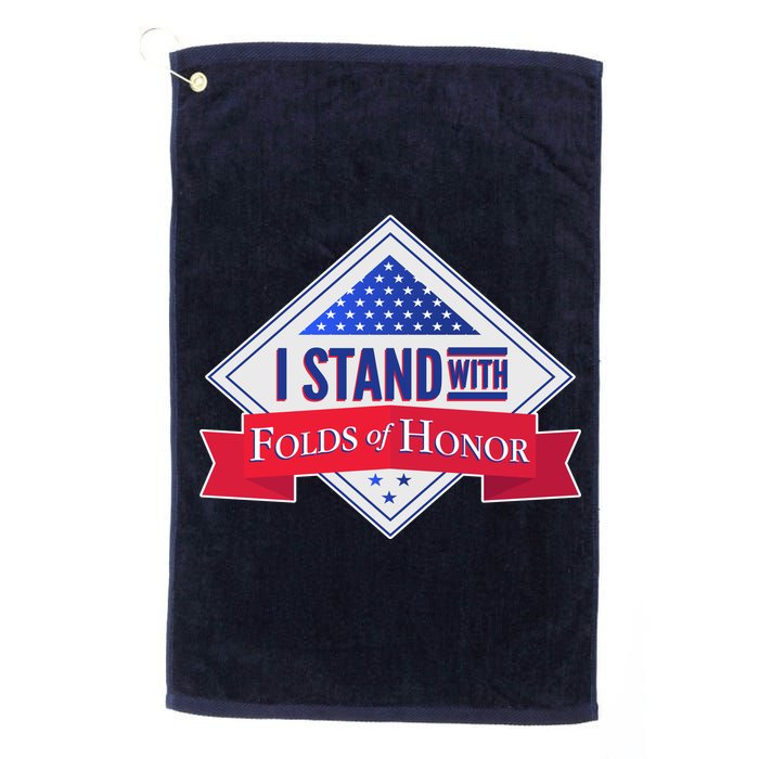 I Stand With Folds Of Honor Golf Towel