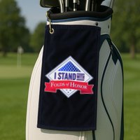 I Stand With Folds Of Honor Golf Towel