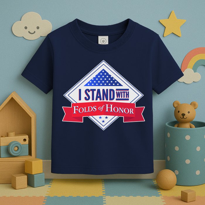 I Stand With Folds Of Honor Toddler T-Shirt