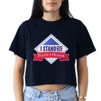 I Stand With Folds Of Honor Crop Top