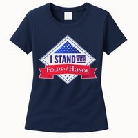 I Stand With Folds Of Honor Womens T-Shirt