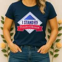 I Stand With Folds Of Honor Womens T-Shirt