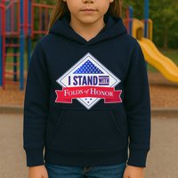 I Stand With Folds Of Honor Kids Hoodie