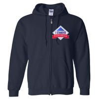 I Stand With Folds Of Honor Full Zip Hoodie