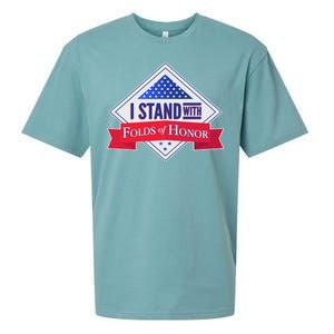 I Stand With Folds Of Honor Sueded Cloud Jersey T-Shirt