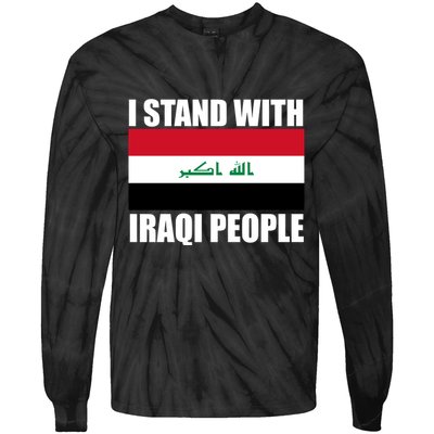 I Stand With Iraqi People Tie-Dye Long Sleeve Shirt
