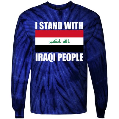 I Stand With Iraqi People Tie-Dye Long Sleeve Shirt