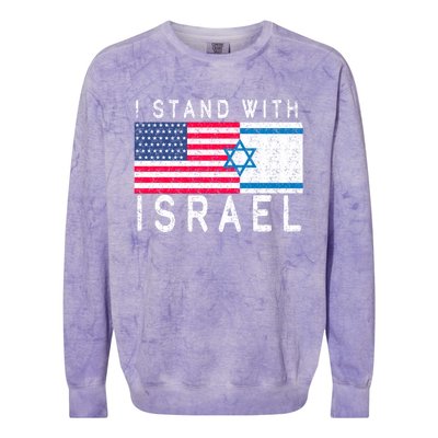 I stand With Israel Fag Vintage Colorblast Crewneck Sweatshirt