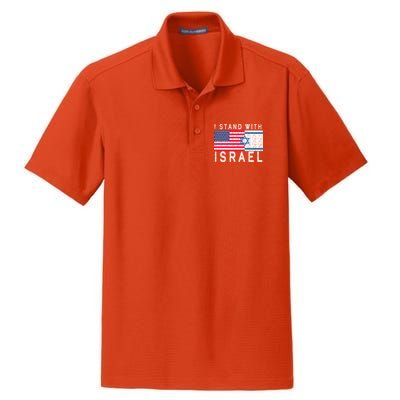 I stand With Israel Fag Vintage Dry Zone Grid Polo