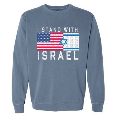 I stand With Israel Fag Vintage Garment-Dyed Sweatshirt