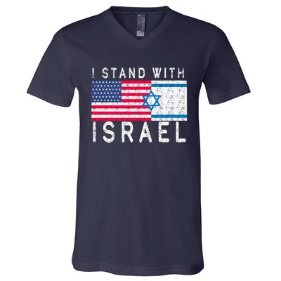 I stand With Israel Fag Vintage V-Neck T-Shirt