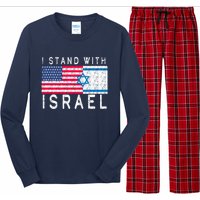 I stand With Israel Fag Vintage Long Sleeve Pajama Set