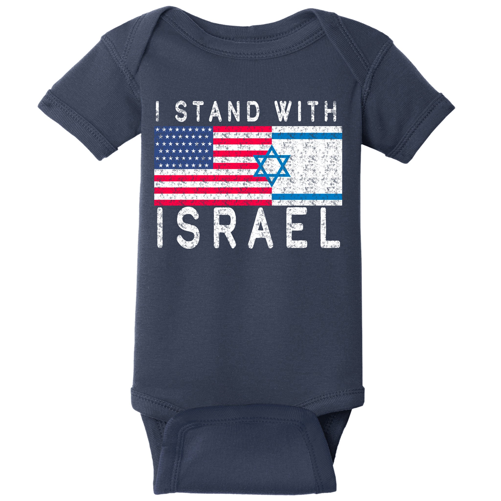 I stand With Israel Fag Vintage Baby Bodysuit