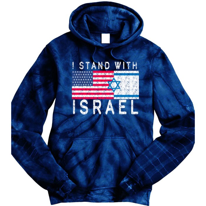 I stand With Israel Fag Vintage Tie Dye Hoodie