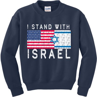 I stand With Israel Fag Vintage Kids Sweatshirt