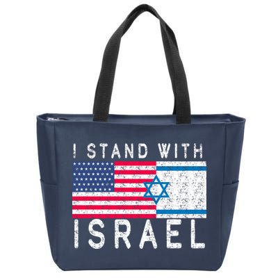 I stand With Israel Fag Vintage Zip Tote Bag
