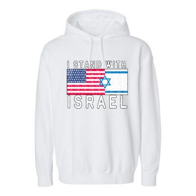 I stand With Israel Fag Vintage Garment-Dyed Fleece Hoodie