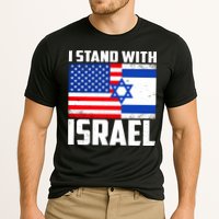 I Stand With Israel US Flags United Distressed Performance Shirt