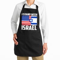 I Stand With Israel US Flags United Distressed Apron