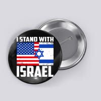 I Stand With Israel US Flags United Distressed Button