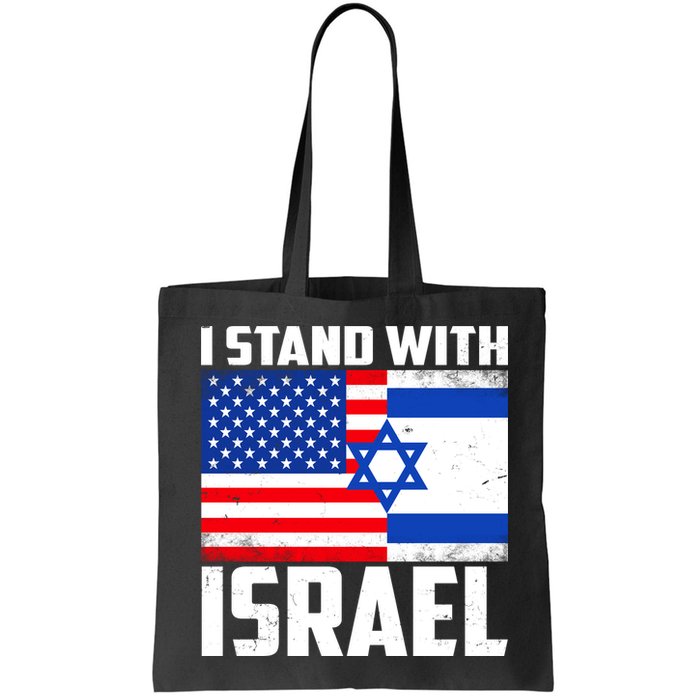 I Stand With Israel US Flags United Distressed Bag