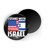 I Stand With Israel US Flags United Distressed Magnet