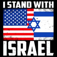 I Stand With Israel US Flags United Distressed Baby Bodysuit