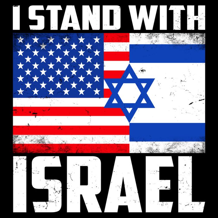 I Stand With Israel US Flags United Distressed Baby Bodysuit