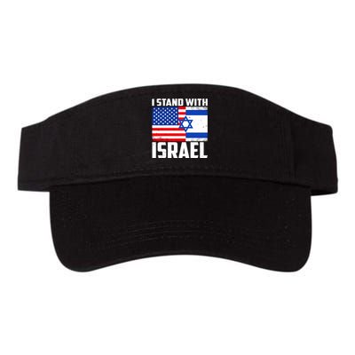 I Stand With Israel US Flags United Distressed Valucap Bio-Washed Visor