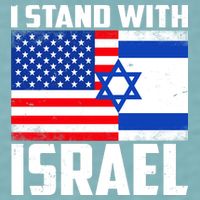 I Stand With Israel US Flags United Distressed Sueded Cloud Jersey T-Shirt