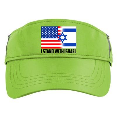 I Stand With Israel USA Flags United Together Adult Drive Performance Visor