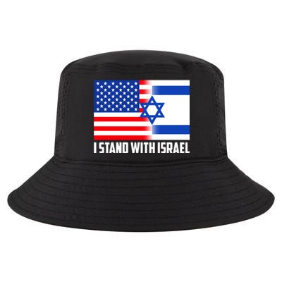 I Stand With Israel USA Flags United Together Cool Comfort Performance Bucket Hat