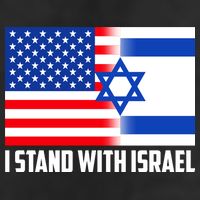 I Stand With Israel USA Flags United Together Cool Comfort Performance Bucket Hat