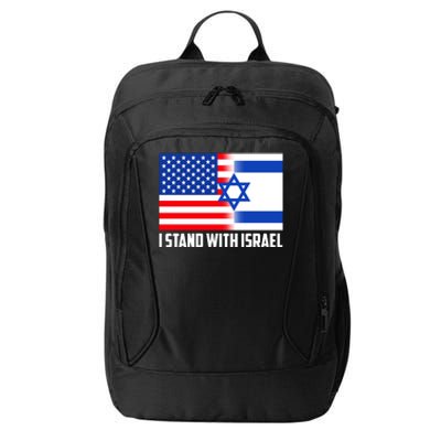 I Stand With Israel USA Flags United Together City Backpack