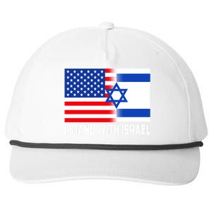 I Stand With Israel USA Flags United Together Snapback Five-Panel Rope Hat