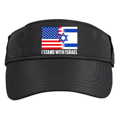 I Stand With Israel USA Flags United Together Adult Drive Performance Visor