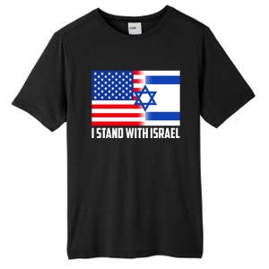 I Stand With Israel USA Flags United Together Tall Fusion ChromaSoft Performance T-Shirt