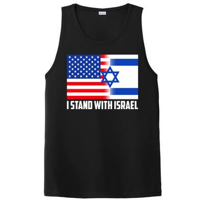 I Stand With Israel USA Flags United Together PosiCharge Competitor Tank