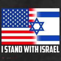 I Stand With Israel USA Flags United Together Trucker Hat